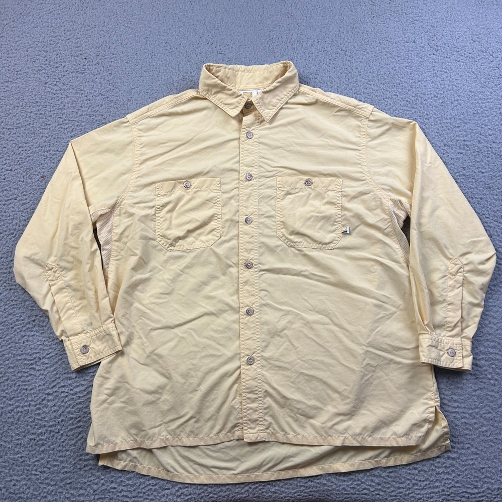Solumbra Sun Precautions Womens Safari Shirt Yellow 100+ SPF Vent Utility PM